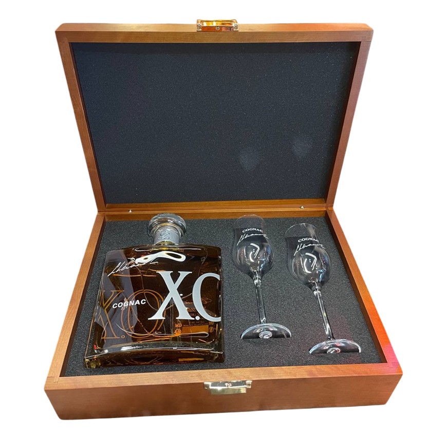Cognac Lheraud X.O. Eugenie 0.7L + Pahare - imagine 2