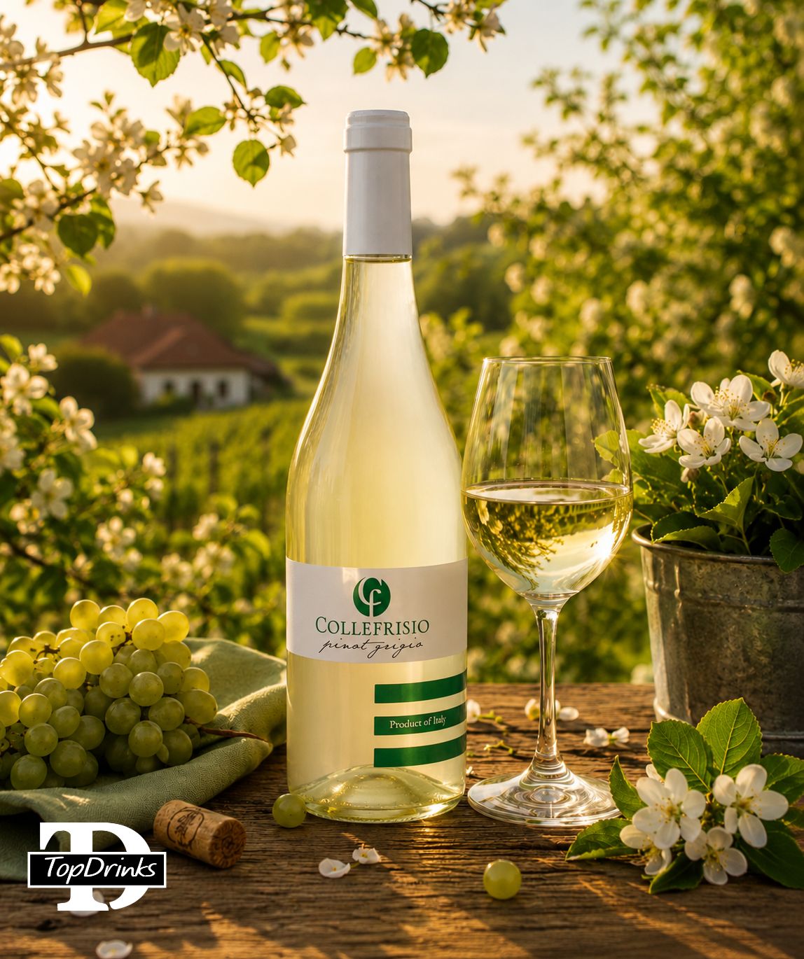 Vin alb după deschidere
